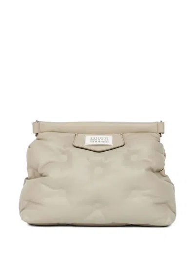 Maison Margiela Small Glam Slam Quilted Shoulder Bag In Neutral