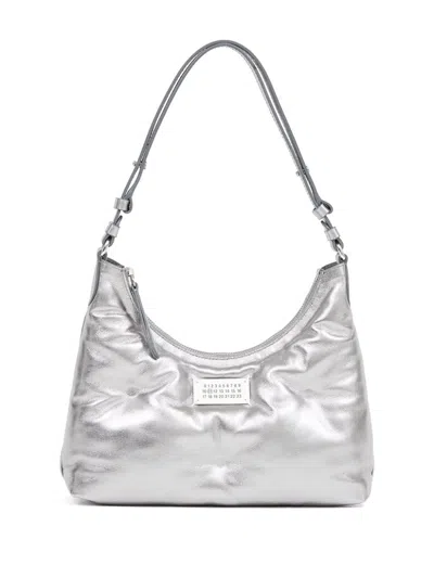 Maison Margiela Small Glam Slam Shoulder Bag In Silver