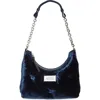 Maison Margiela Small Glam Slam Velvet Hobo Bag In Cosmo