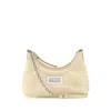 Maison Margiela Small Hobo Ivory Leather Bag In Neutral