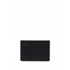Maison Margiela Stitched Compact Textured Cardholder In Black