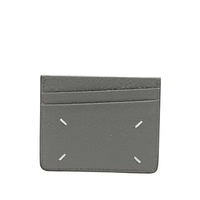 Maison Margiela Leather Wallets & Pures In Gray