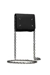 Maison Margiela Small Leather Chain Wallet Bag In Black