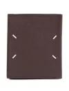 Maison Margiela Small Leather Wallet In Brown