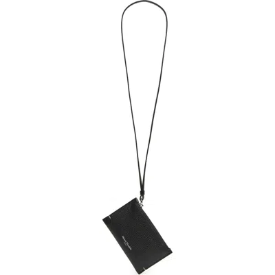 Maison Margiela Small Mm4 Leather Pouch In Black
