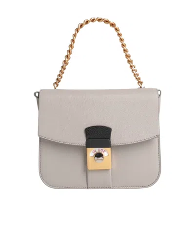 Maison Margiela Small Multicolor Leather Flap Bag In Silver