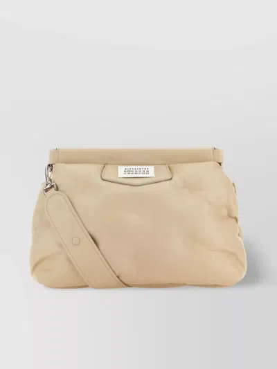 Maison Margiela Small Nappa Leather Crossbody Bag With Soft Construction In Cream