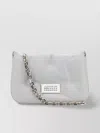Maison Margiela Ice Nappa Leather Small Glam Slam Flap Crossbody Bag In White