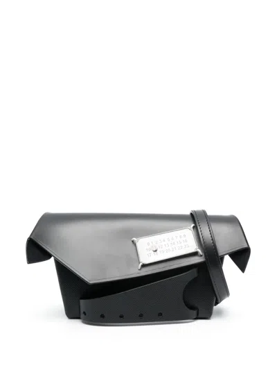 Maison Margiela Small Snatched Classique Clutch Bag In Schwarz