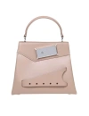 MAISON MARGIELA SMALL SNATCHED HANDBAG IN BEIGE LEATHER