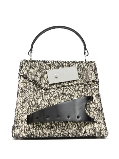 Maison Margiela Small Snatched Handbag In Neutrals