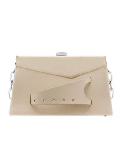 Maison Margiela Snatched Small Top Handle Bag In Nude