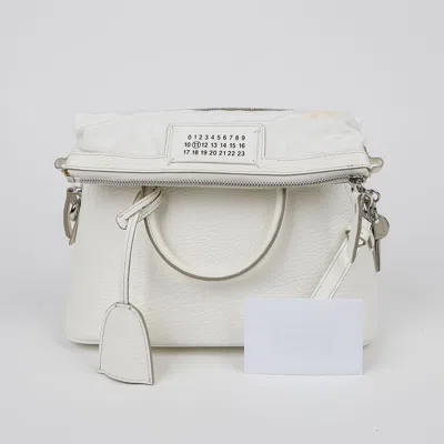 Maison Margiela Small Tote Shoulder Bag In White