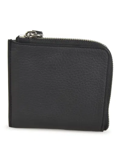 Maison Margiela Small Zip-around Wallet In Black