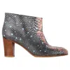 Maison Margiela Snake Embossed Cosmo Print Ankle Boots In Animal Print Leather In Multi