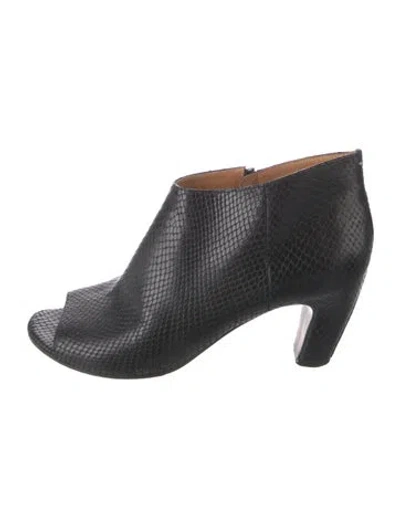 Pre-owned Maison Margiela Snakeskin Animal Print Boots In Black