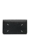Maison Margiela Snap Button Closure Four Stitches Bifold Card Holder Accessories In Black