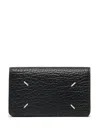 Maison Margiela Snap Button Closure Four Stitches Bifold Card Holder Accessories In Black