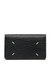 Maison Margiela Grained Leather Wallet In Black