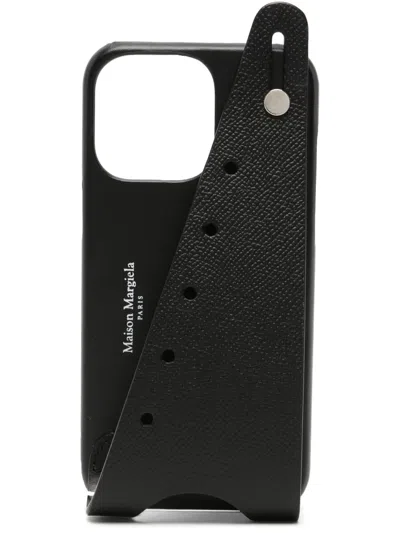 Maison Margiela Logo-print Iphone Case In Black