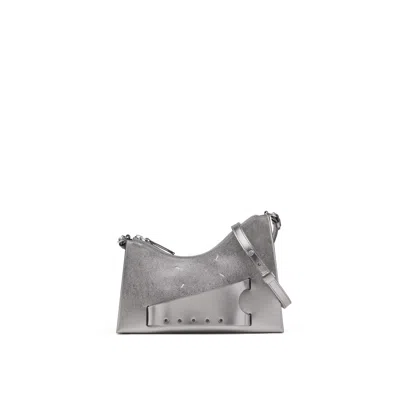 Maison Margiela Snatched Hobo Small Unisex Metallic Grey