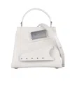 Maison Margiela Snatched Leather Shoulder Bag In Gray