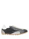 Maison Margiela Sneakers Sprinters In Suede And Leather With Vintage Finish In Black