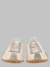 Maison Margiela Sprinters Beige Sneaker With Insert Design And Serrated Sole In Leather Women In Multi