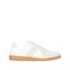 Maison Margiela Women Replica Low-top Leather Sneakers With Suede Inserts In White