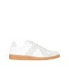 Maison Margiela Women Replica Low-top Leather Sneakers With Suede Inserts In White