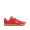 Maison Margiela Replica Leather And Suede Sneakers In Red