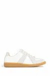 Maison Margiela Two-tone Leather And Suede Replica Sneakers In White
