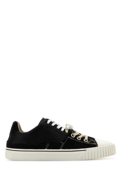 Maison Margiela Black New Evolution Lace-up Sneakers In Leather Woman