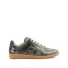 Maison Margiela Replica Sneakers Made Of Shiny Coated Leather In Black
