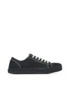 Maison Margiela 10mm Tabi Rubberized Canvas Sneakers In Black