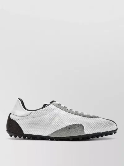 Maison Margiela Sneakers Contrast Panels Low Top Rubber Sole In White