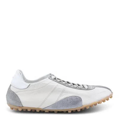 Maison Margiela Sprinters Beige Sneaker With Insert Design And Notched Sole In Leather Woman In Multi