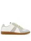 Maison Margiela Replica Sneakers In White Suede And Leather
