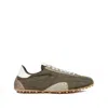 Maison Margiela Quilted-texture Sneakers With Rugged Sole And Suede Overlays In Green