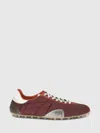 Maison Margiela Sprinters Leather And Suede-trimmed Nylon Sneakers In Burgundy