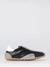 Maison Margiela Sneakers Sprinters In Suede And Leather With Vintage Finish In Black