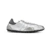 Maison Margiela Metallic Silver Sneakers With Crinkled Texture In Multi