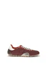 Maison Margiela Sprinters Leather And Suede-trimmed Nylon Sneakers In Red
