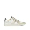 Maison Margiela Gold-tone Paneled Sneakers With Lace-up Fastening In Multi
