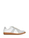 Maison Margiela Off White Leather And Grey Suede Replica Sneakers In Multicoloured