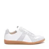Maison Margiela White Sneakers With Smooth And Textured Accents In Neutral