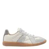 Maison Margiela Low Top Fabric And Suede Sneakers In White
