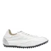 Maison Margiela White Low Top Sneakers With Logo Patch On The Tongue And Contrasting Heel In White