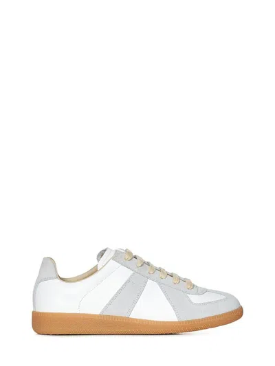 Maison Margiela Low-top Lace-up Sneakers For Women In Off-white