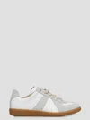 Maison Margiela Replica Sneakers In White Suede And Leather